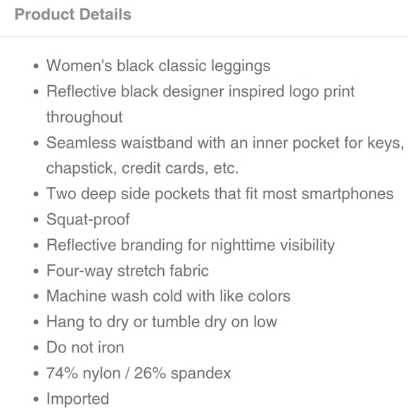 Black Bougie Dixxon Leggings Large - Picture 5 of 6